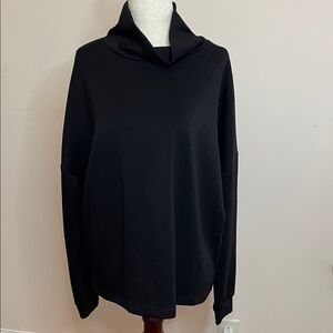 P Cill Black Cowl Neck Pullover Sweater Medium Long Sleeve